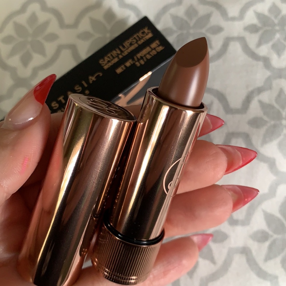 Anastasia Beverly Hills satin lipstick in Rose Brown